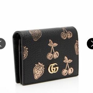 Gucci Leather Strawberry Wallet